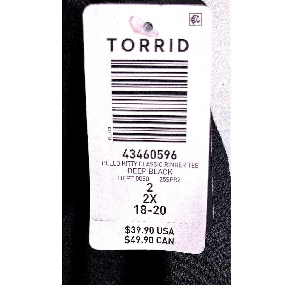NWT Torrid‎ Hello Kitty Ringer Tee  2X - Picture 8 of 11